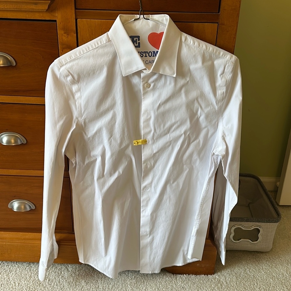Men’s Express Slim IMX White Dress Shirt - Size Small
